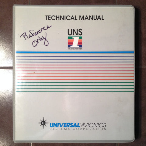 Universal UNS-1 & UNS-jr. NMS install & Technical Manual.