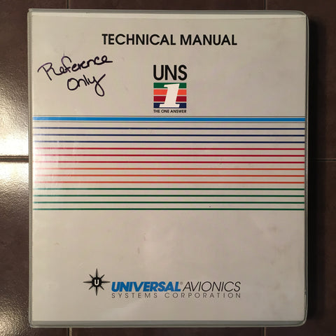 Universal UNS-1jr NMS NAV Management System Install & Technical Manual.
