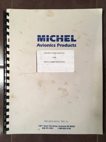 TKM Michel MX11 Comm Service & Parts Manual.