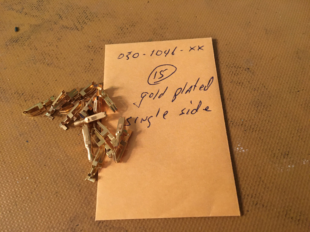 15 King, Bendix, Narco, Collins 030-1046-xx Gold plated install pins, for single edge connector.