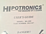 HIpotronics Power Supply Model 801-1000 Operation & Service Manual.