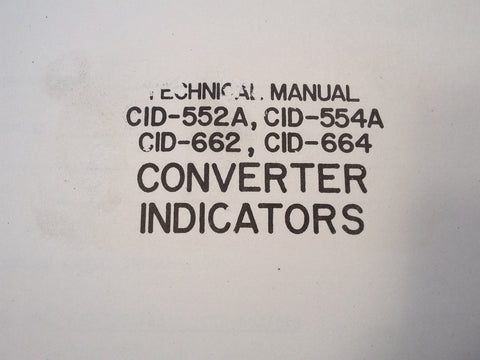 Edo CID-552A, CID-554A, CID-662 & CID-664 Service Manual.