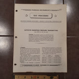 Bendix Pioneer Autosyn Manifold Pressure Transmitters Test Procedure Manual.  Circa 1944.