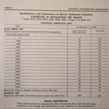 Pioneer Elect Tach 2210, 2214, 2216, 2219, 2220, 2222 2223 Test Procedure Manual. Circa 1943.