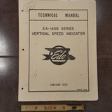 Edo EA-1400 Vertical Speed Indicator Technical Service & Parts List Manual.  Circa 1972.