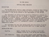 Edo EA-1400 Vertical Speed Indicator Technical Service & Parts List Manual.  Circa 1972.