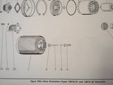 Kollsman Tach Generator 985G-01, 985G-02, 1001G-01 & 1001G-02 Parts Catalog.  Circa 1946.