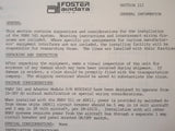 Foster VNAV 541 Install & Service Manual.