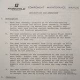B-727 Fairchild Passenger Seat Component Maintenance- Parts Manual.