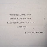 Dorne and Margolin DM N4-7 & DM N4-8 Balanced Loop VOR Antenna Technical Manual.