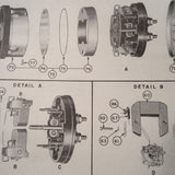 Weston Thermocouple Thermometers B-11, AN5536-2, 88-I-2662 Service & Parts Manual.  Circa 1945.