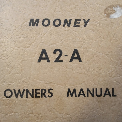 Vintage Mooney Alon A2-A Aircoupe Owner's Manual.