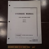 Crane Fuel Booster Pump 60-611 & 60-611A Overhaul Manual.  Circa 1968, 1971.