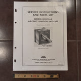 Bendix Scintilla Aircraft Ignition Switch 10-34635 Service Instructions & Parts Lists.