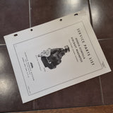 1950 Bendix Scintilla Magnetos VAG9DR, VAG9DFR & VAG9DFR-5 Parts Booklet.