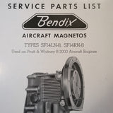 Bendix Scintilla Magnetos SF14LN-8 and SF14RN-8 as used on P&W R-2000 Parts Booklet