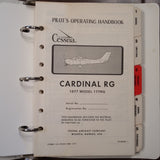 1977 Cessna 177RG Cardinal RG Pilot's Operating Manual. POH.