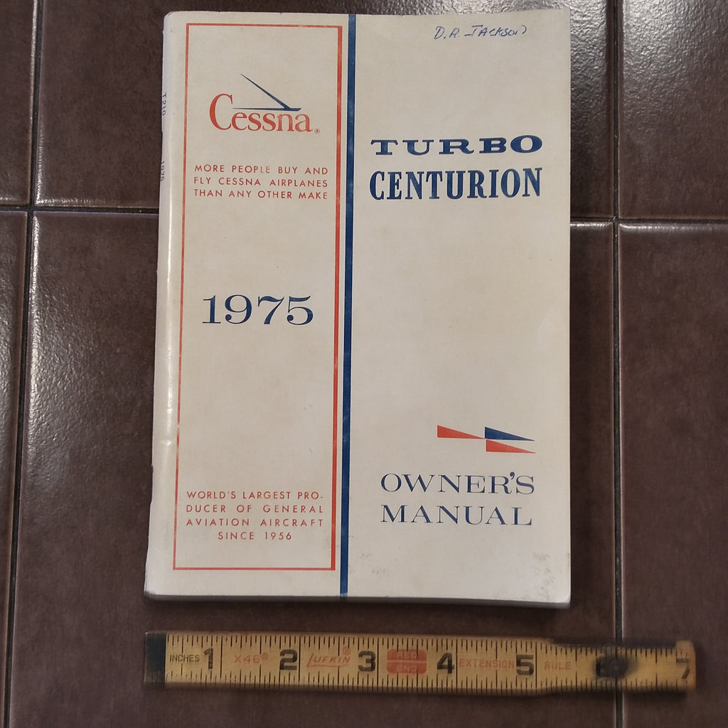1975 Cessna T210L Turbo Centurion Owner's Manual.