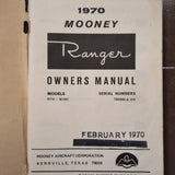 1970 Mooney Ranger M20C Owner's manual.
