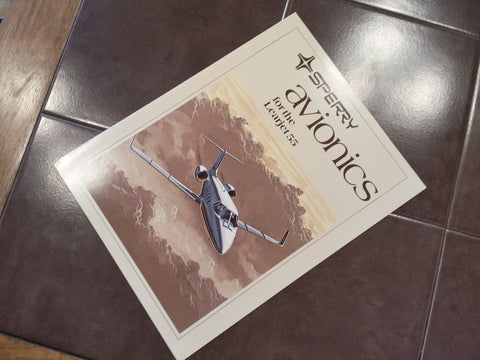 Sperry Avionics in Learjet 55 Original Sales Brochure, 4 page,, 8.5 x 11".