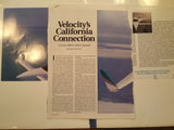 Original Velocity 173 Brochure Folder,  loose items.