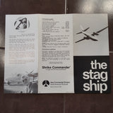 Shrike Commander "The Stag Ship" Original Sales Brochure, Tri-Fold, 4 x 9".