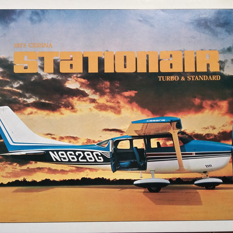 1973 Cessna Stationair Turbo & Standard Original Sales Brochure Booklet, 16 page, 8.5 x 11".