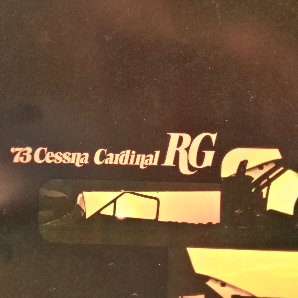 1973 Cessna Cardinal RG Original Sales Brochure Booklet, 12 page, 8.5 x 11".
