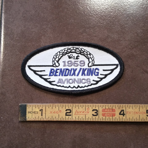 1959 Bendix/King Avionics Oval Sewable Patch.  4 x 2"