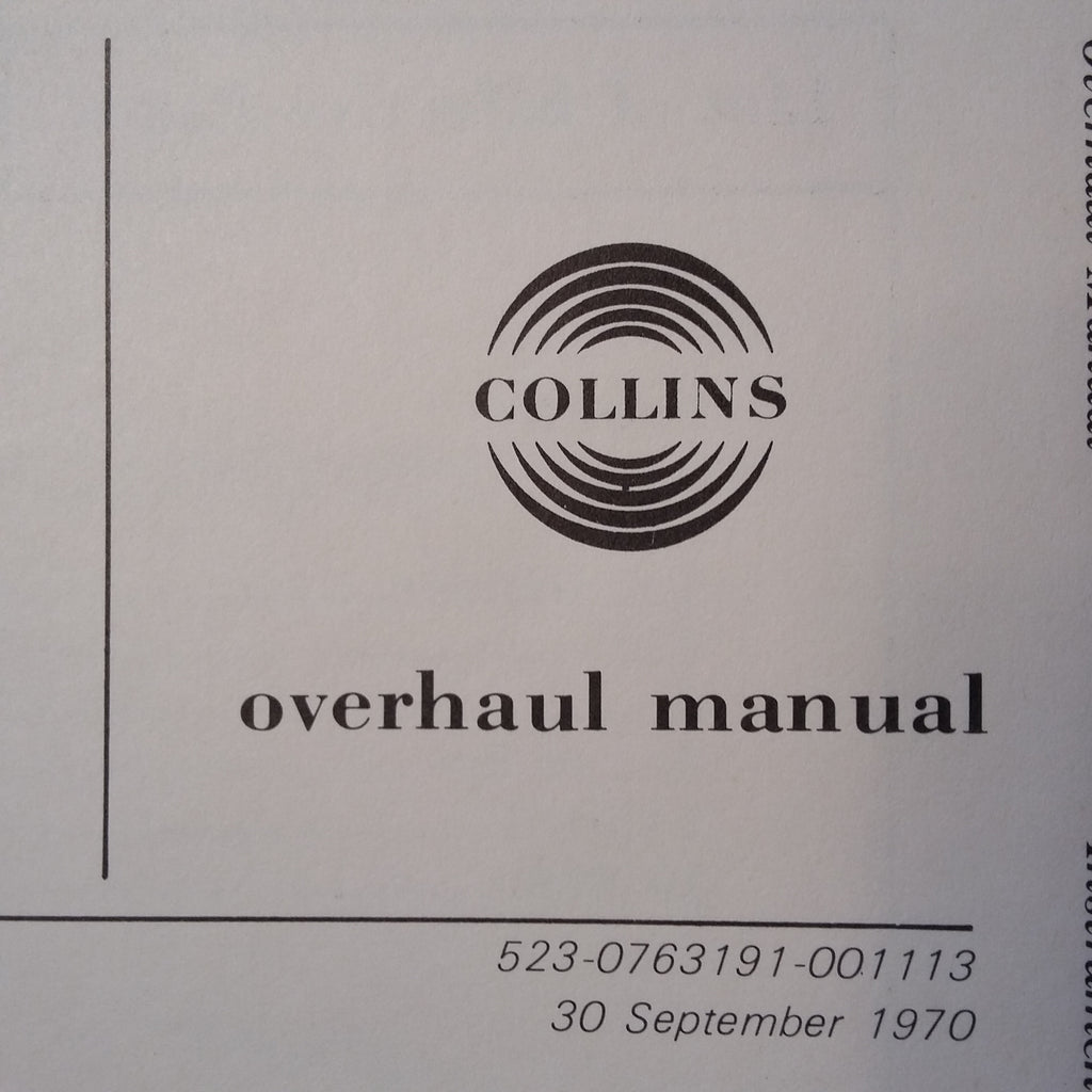 Collins 482-5070-010 aka Weston 9833 90 Overhaul Manual.  Circa 1970.