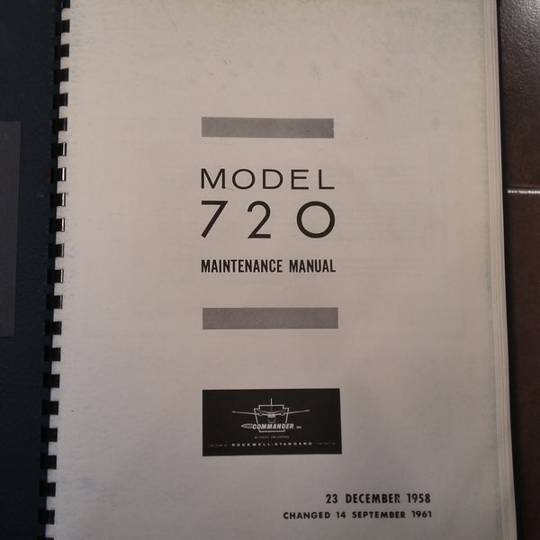 Rockwell Aero Commander Model 720 AltiCruiser Service Manual. G's
