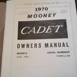 1970 Mooney Cadet Owner's Manual.