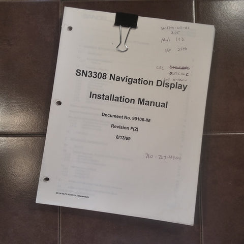 Sandel SN3308 Install Manual.