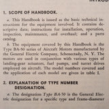 1945 GE Aircraft Electric Motors 5BA50 Service & Parts Manual.
