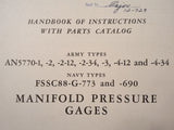 1944 Ranco Marshalltown, American Meter AN-5770 Series Manifold PSI Gauge Instruction & Parts Manual.