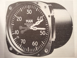 1950 Kollsman Manifold PSI Gauge AN5770-2A-12 Service & Overhaul Manual.