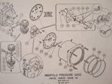 1950 U.S. Gauge Manifold PSI Gauges AN5770-1, AN5770-1A & D-18 Parts Manual.