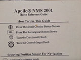 Apollo NMS 2001 GPS Laminated Quick Reference Guide.