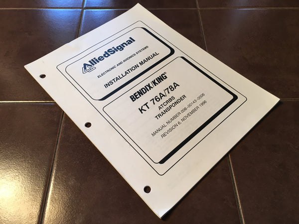 King KT-76A & KT-78A Transponder Install Manual. – G's Plane Stuff