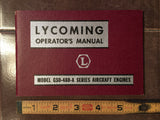Lycoming GSO-480-A Series Engines Operator's Manual.