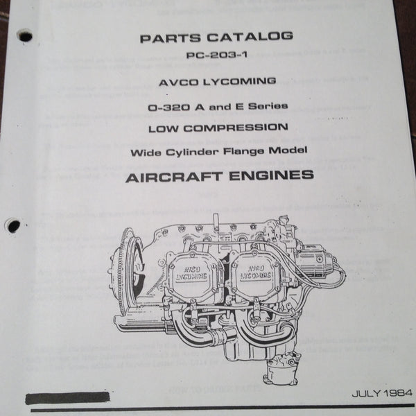 Lycoming O-320-A & O-320-E Low Compression, Wide Cylinder Flange
