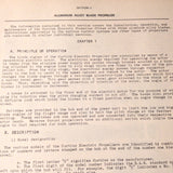 Curtiss-Wright Aluminum Alloy 3 Blade Electric Propeller Install & Service Manual. Circa 1943.
