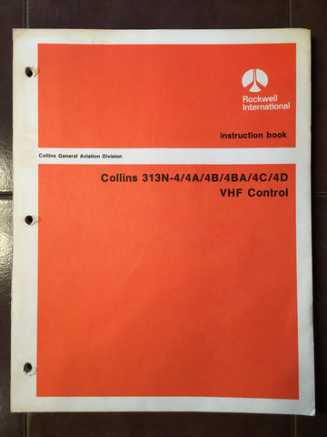 Collins 313N-4, 4A, 4B, 4BA, 4C, & 4D VHF Control Install & Service manual.