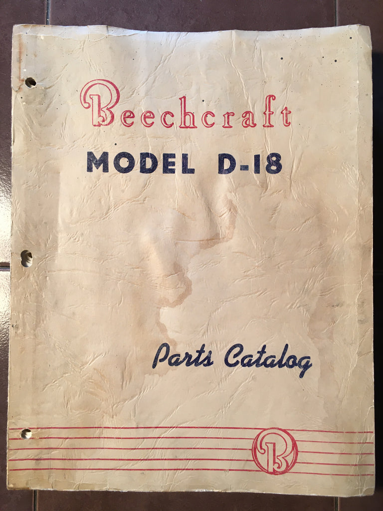 Original 1949-1962 Beechcraft D18S and D18C Parts Manual.
