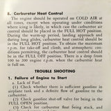1950 Continental C-125 and C-145 C-Series Engine Operator's Handbook.