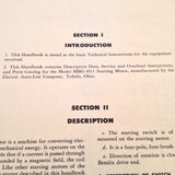 1944 Electric Auto-Lite MBG-4011 Starting Motor Instruction & Parts Manual.