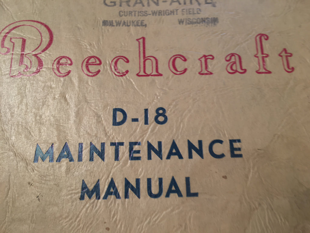 1950 Beechcraft D-18 Maintenance Manual.