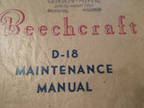 1950 Beechcraft D-18 Maintenance Manual.