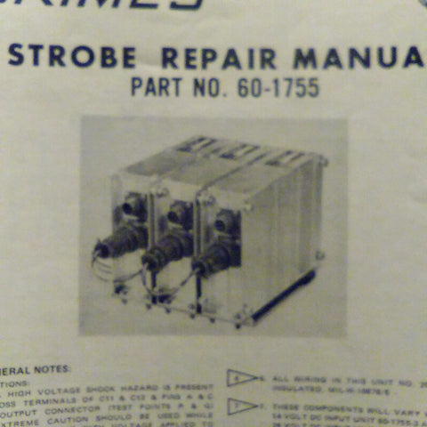 Grimes Strobe Repair Instructions for 60-1755.
