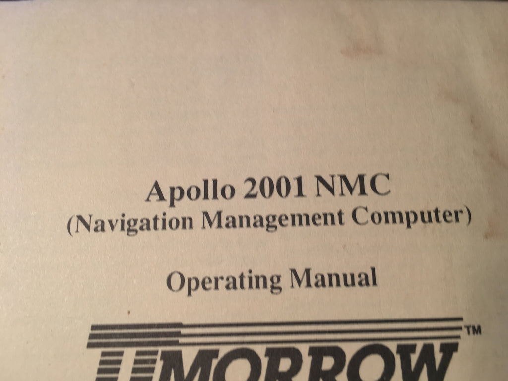 Apollo 2001 NMC Nav Management Computer Pilot's Guide.